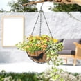 thumbnail image 6 of Palm Naki 10" / 25cm Metal Hanging Basket with Butterfly Design and Coco Coir Liner- Set of 4 - Hanging Planters, Decorative Plant Hanger, Indoor or Outdoor Hanging Planter for Flowers and Plants, 6 of 8