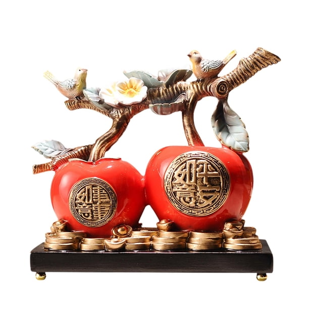 Figura decorativa de resina de caqui, colección de figuras decorativas, escultura de fruta para pasillo, armario, mesa, centro de mesa