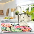 thumbnail image 5 of FREEAMG Cactus Flowers Dish Drying Mats Tableware Absorption Water Mat Home Decor Drying Pad for Kitchen Countertop, 16 X 18 Inch, 5 of 7