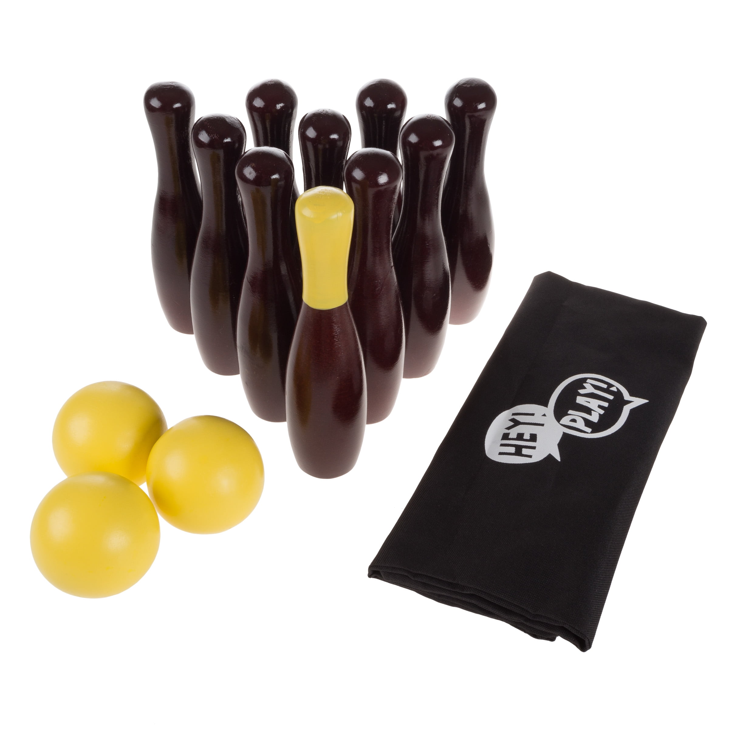 Sports Toys & Outdoor Toys FiNeWaY Wooden Garden Skittles Set Outdoor