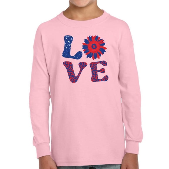 4Th Of July Flower Art Long Sleeve Toddler -Image by Shutterstock, 5 Toddler