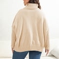 thumbnail image 6 of QIYAGBSA Plus Size Sweater for Women Oversized Batwing Sleeve Turtleneck Ribbed Trim Casual Fall Winter Pullover (Beige 2XL), 6 of 6