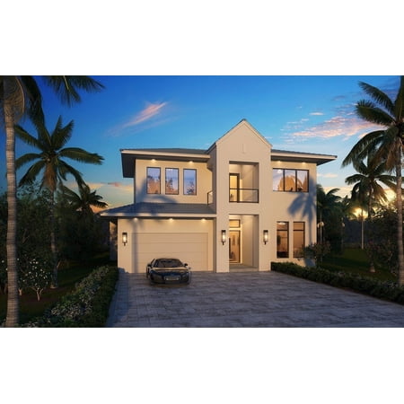 013-3087: Modern Contemporary 3 Bed, 5 Bath Luxury Home Plan, 3087 Sq Ft: Full Blueprints with License to Build by Home Plan Marketplace - Lesuto