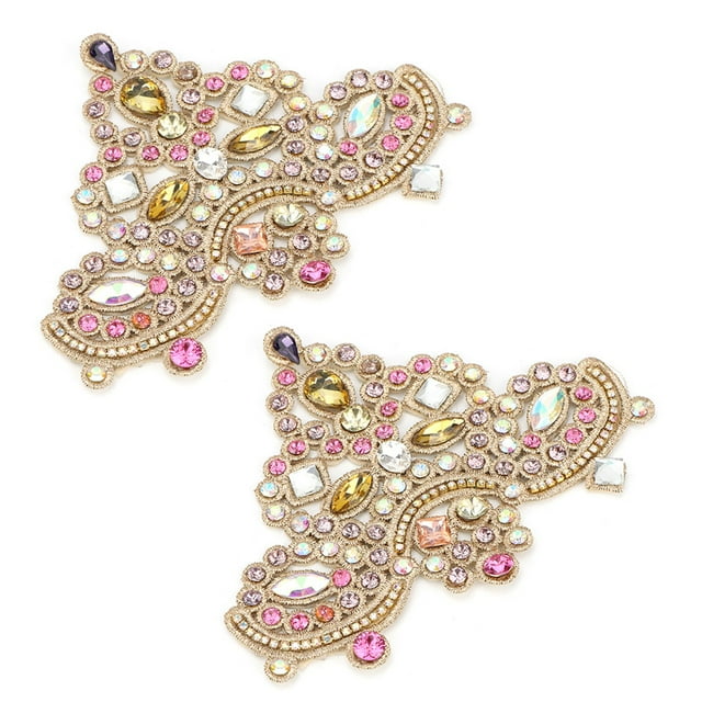 Crystal Applique,2pcs Rhinestone Crystal Applique Applique Rhinestone Applique Highly Recommended
