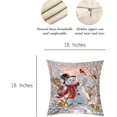 Christmas Snowman Throw Pillow Covers,4 Pcs Snowman Soft Cotton Linen
