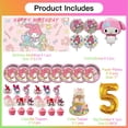 thumbnail image 2 of My Melody 5th Tableware Balloons Cake Toppers Backdrop Banner Supplies Party Decor Plates Decorations, 2 of 7