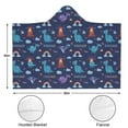 thumbnail image 3 of Wearable Blanket,Dark Blue Dinosaur Volcano Pattern Hooded Wearable Flannel Blanket for Adults & Teens,Winter Poncho Shawl Wrap Cape Cozy Anti-Pill,60"x80", 3 of 5