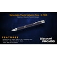 thumbnail image 2 of 10 Retractable Plastic Ballpoint Pens Pack - Slim barrel, click action - Blue, 2 of 5