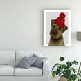 thumbnail image 3 of Trademark Fine Art 'Border Terrier with Red Bobble Hat' Canvas Art by Fab Funky, 3 of 3