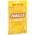 thumbnail image 3 of HALLS Relief Honey Lemon Flavor Cough Drops, 1 Bag (40 Total Drops), 3 of 6