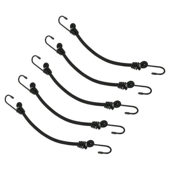 WORGEOUS  5 Pcs Heavy Duty Bungee Cords Straps Hook Elastic Vehicle Cargo Luggage Binding