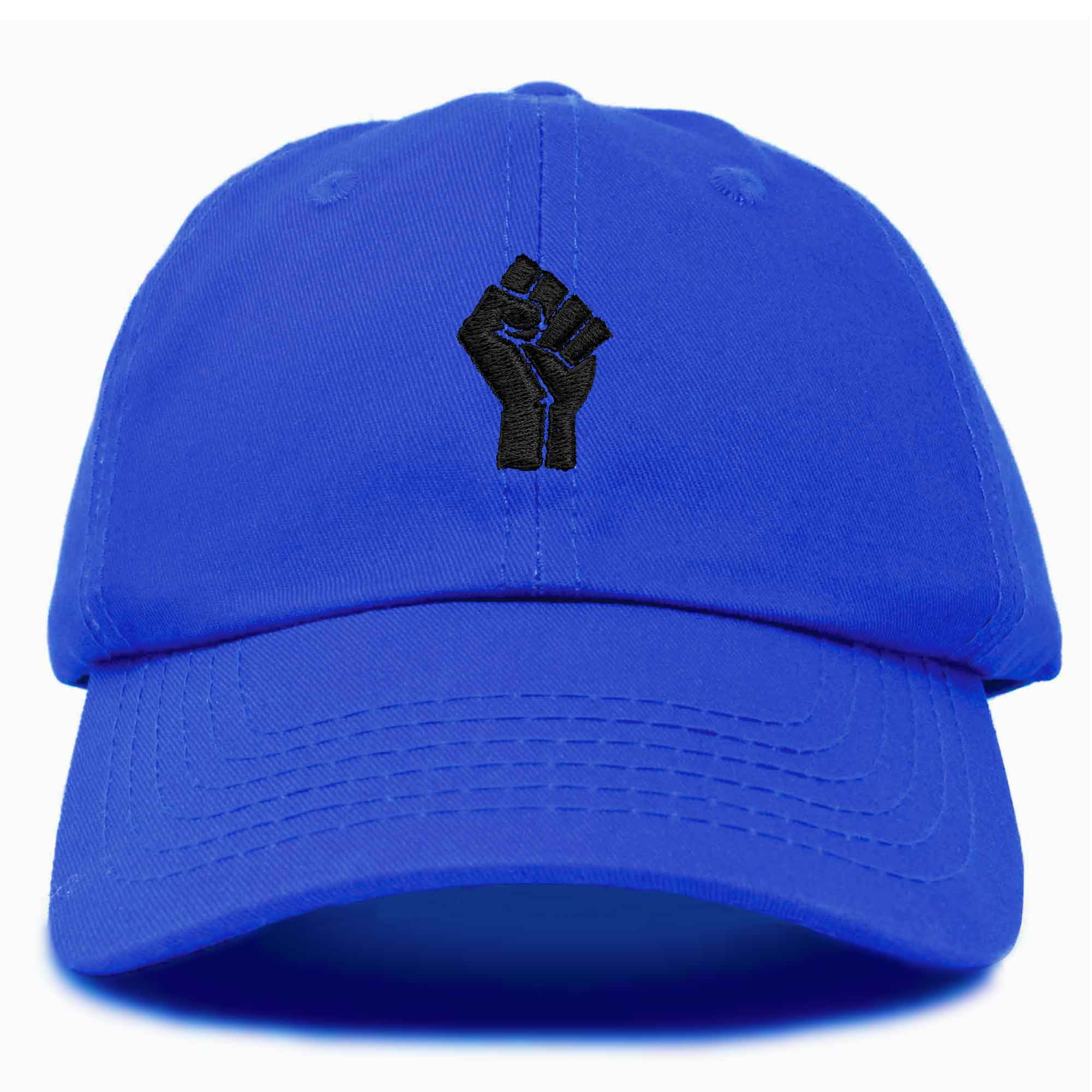 DALIX BLM Fist Baseball Cap Embroidered Hat in Royal Blue