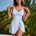 thumbnail image 5 of Yievot One Piece Swimdress Swimsuits for Women Floral Print Swim Dresses Skirt Bathing Suit Tummy Control Modest Swimwear, 5 of 7
