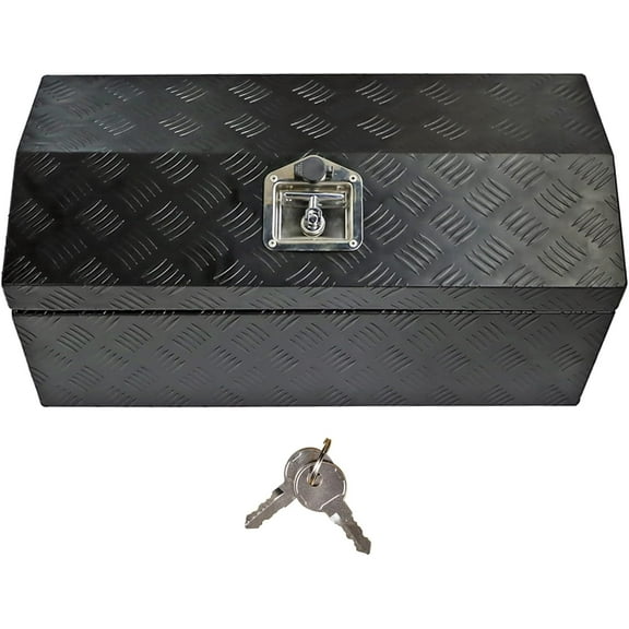 LABLT 30 Inch Aluminum Tool Box Pentagon with Lock and Key Replacement for ATV Storage Truck Pickup RV