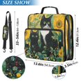 thumbnail image 3 of Water-Resistant 3-Ring Binder Organizer with Multiple Pockets Zipper Binder Bag for Office Cats in Sunflowers Garden, 3 of 8