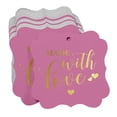 thumbnail image 3 of Inkdotpot Real Gold Foil Bracket Shape Paper Hang Tags Made With Love Wedding Favor Tags Pack Of 50, 3 of 7