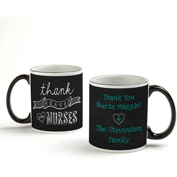 Personalized Thank Heaven For Nurses 11 oz Coffee Mug
