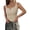 Apricot, variant on Womens Summer Tank Tops Ribbed Knit Slim Fit Sleeveless Henley Shirts Casual Basic Button Up Blouse