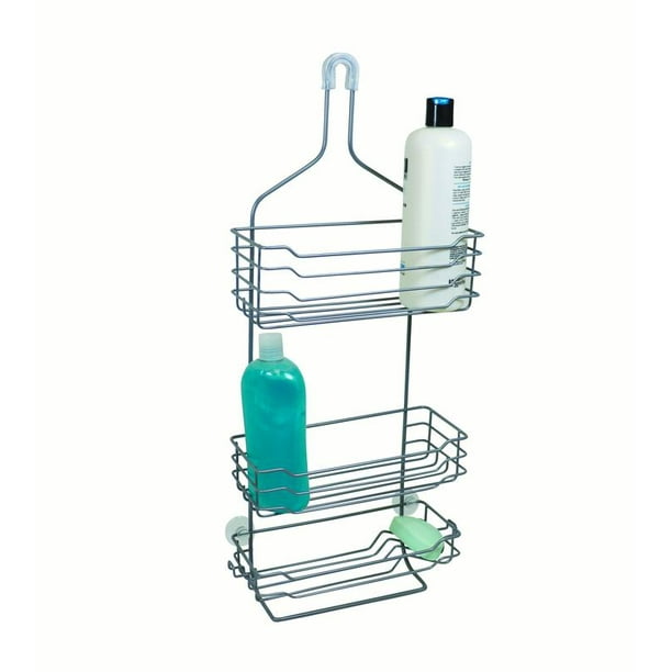 Homz Large Shower Caddy, Satin Nickel