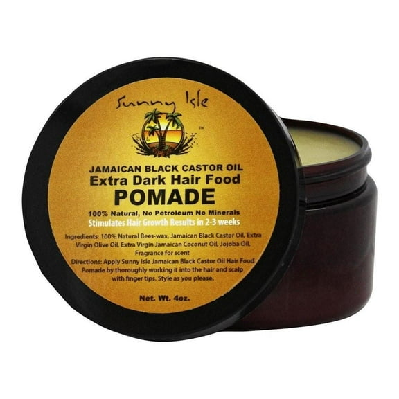 Sunny Isle Extra Dark Jamaican Black Castor Oil Hair Food Pomade, 4 Oz