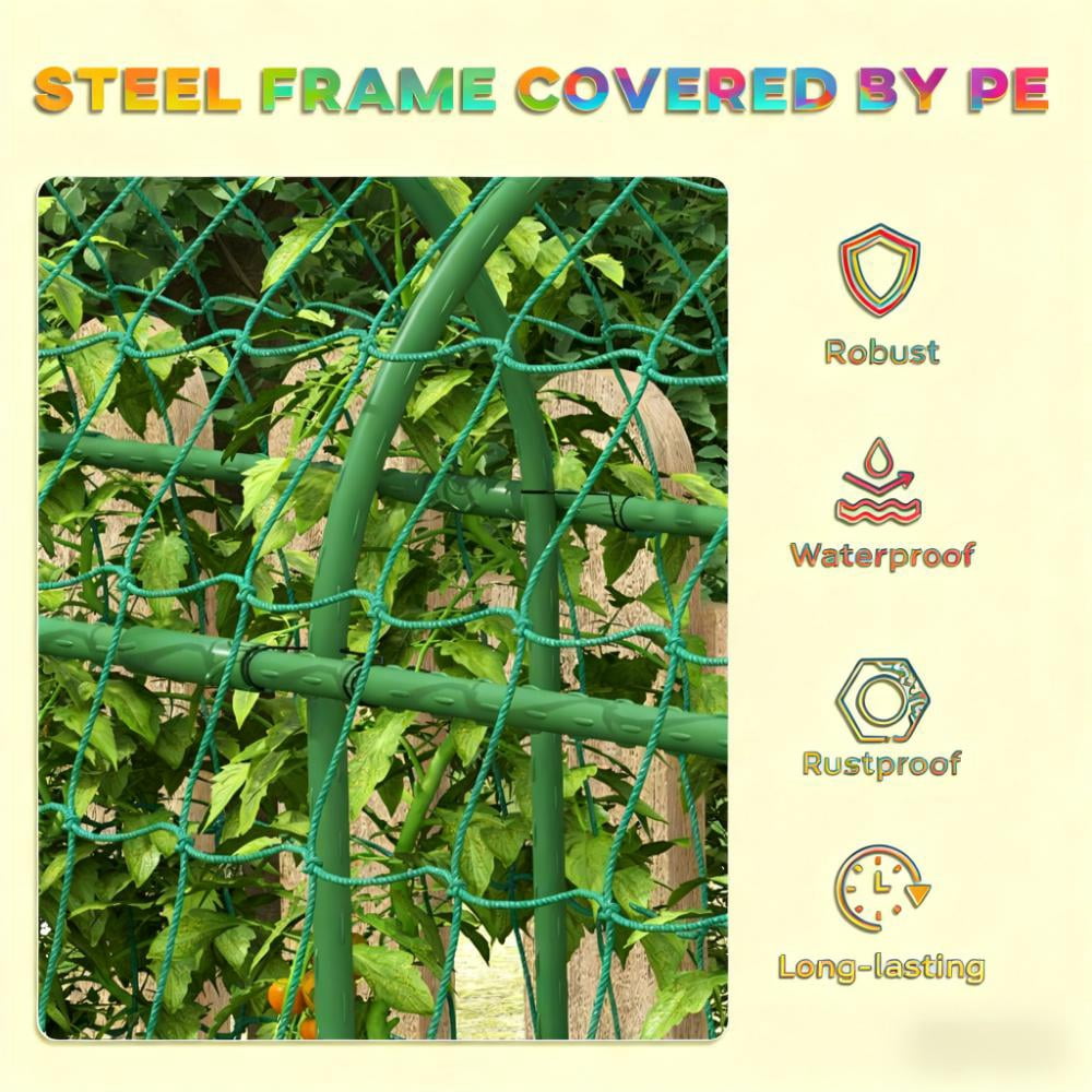 Arch Trellis, Garden Trellis for Climbing Plants Outdoor, with Climbing Net