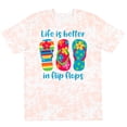 thumbnail image 3 of Inktastic Life is Better Flip Flops T-Shirt, 3 of 5