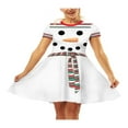 thumbnail image 2 of Robe de Noël pour Femmes à Manches Courtes Robe de Dessin Animé pour les Vêtements de Fête de Vacances, 2 of 5