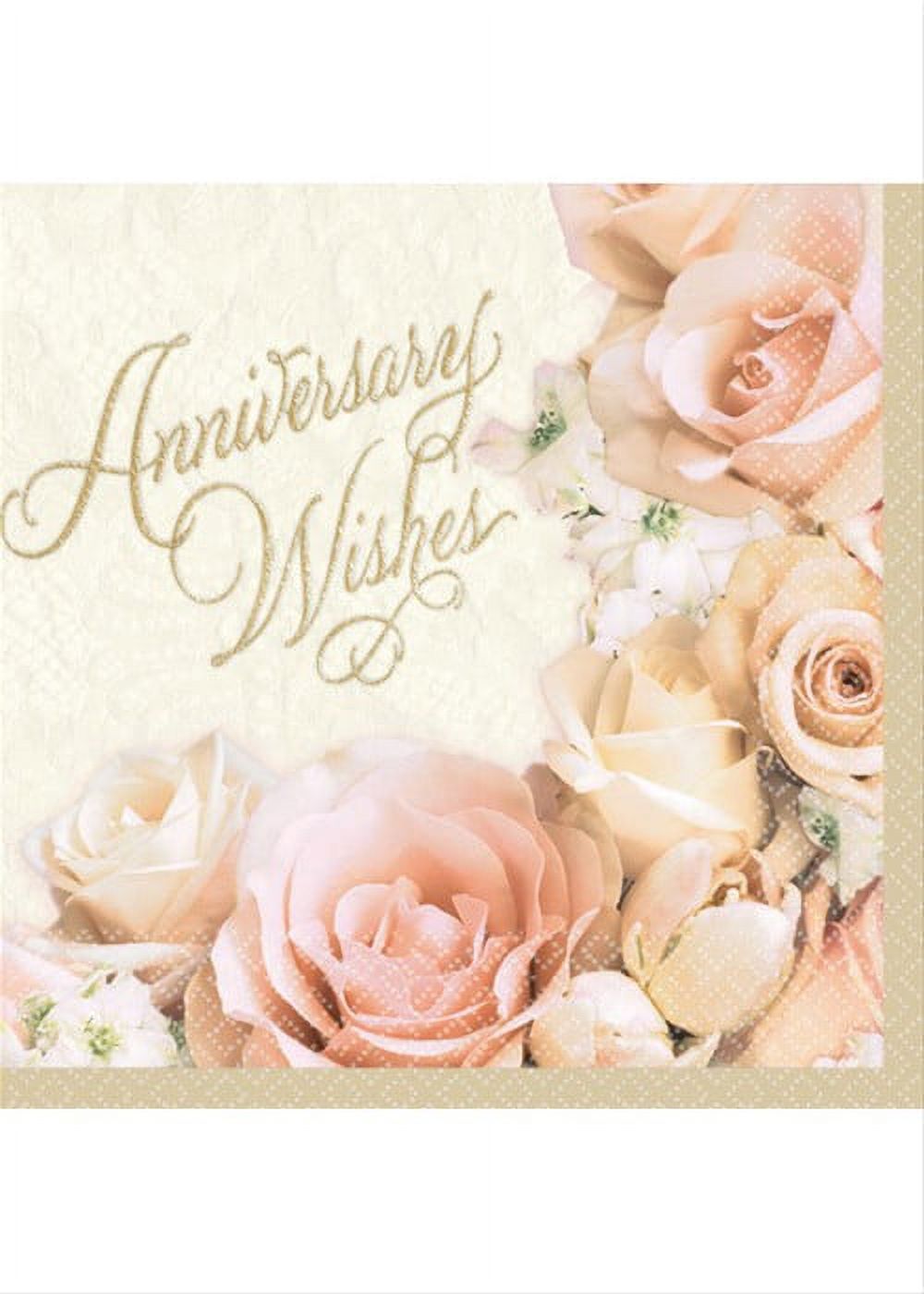 Anniversary 'Dazzling Shower Anniversary' Small Napkins (16ct)