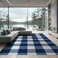 thumbnail image 2 of ODIKA 6'x9' Washable Area Rug Non-Slip, Easy Care, Plaid Checkered Front Tartan Farmhouse Windowpane Grid Motif for Family Room, Living Room, Master Bedroom, 2 of 7