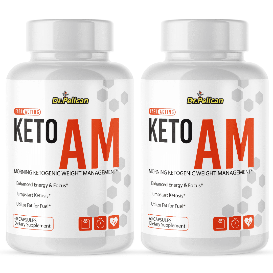Keto Burn AM - Energy/Focus/Ketosis/Weight Management - 2 Bottles- 120 Capsules- Dr. Pelican