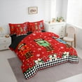 thumbnail image 3 of jejeloiu Colorful Nutcraker Soldier Twin Bedding Sets 7-Piece,Merry Christmas Bedding Comforter Set,Red Green Blue Sheet Sets For Teens,Ultra Soft Home Decor Reversible, 3 of 8