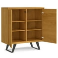 thumbnail image 6 of Simpli Home Lowry 39 inch Wide Solid Wood Modern Industrial Medium Storage Cabinet in Oak Veneer, 6 of 13