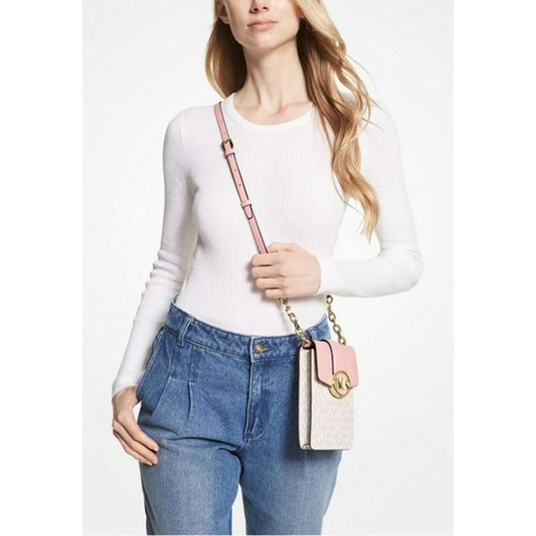 新作★MICHAEL KORS★CARMEN SM NS PHONE XBODY MICHAEL KORS CARMEN SMALL NS PHONE CROSSBODY BAG MK PINK | eBay