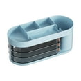thumbnail image 1 of LSLJS Boîte de Rangement de Bureau Multicouche Bureau Étudiant Conteneur de Stylo Transparent Boîte de Rangement Cosmétique Rotative, Gadgets de Cuisine Maison Accessoires, 1 of 2