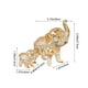 thumbnail image 3 of Crystal Elephant Figurines 2 Pack - Glass Elephant Ornament Set Clear Gold Multicolor, Handmade Desktop Decor, Living Room Shelf Accent Collectible Gift, 3 of 6