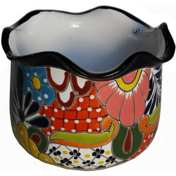 Aranza Mexican Colors Talavera Ceramic Garden Pot