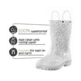 thumbnail image 3 of BOCCA Kids Silver Glitter Waterproof Rain Boot For Girls Size 11, 3 of 7