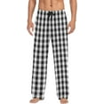 thumbnail image 2 of FREEAMG Textured Tartan Plaid Pajama Pants for Men, Men's Separate Bottoms, Pure Cotton Comfortable Lounge Pants?343?, 2 of 7