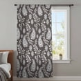 thumbnail image 3 of Grey Paisley Sheer Curtains 54 Inches Long, Ethnic Vintage Floral Botanical Abstract Light Filering Curtains, Breathable Simi Curtain Privacy Drapes for Kitchen Bathroom Small Window Treatment, 3 of 9