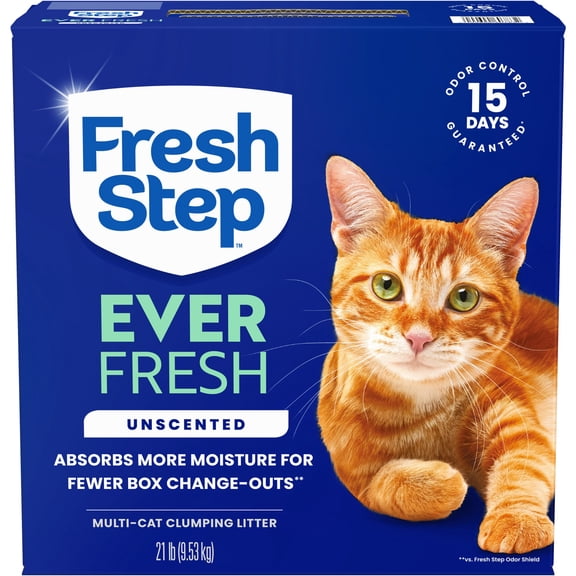 Fresh Step Ever Fresh Unscented Multi Cat Clumping Litter, 21 lbs.