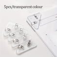 thumbnail image 2 of QJUHUNG 5pcs Transparent Triangle File Clips  Multi-Functional  Right Angle  Corner Clips for Books  Data Protection  Anti-Curling  Hand Ledger Holders - Made of High-Quality Plastic, 2 of 7
