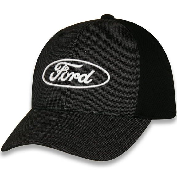 Checkered Flag Sports Men's Embroidered Mesh Panel Hat, Heather Grey/Black