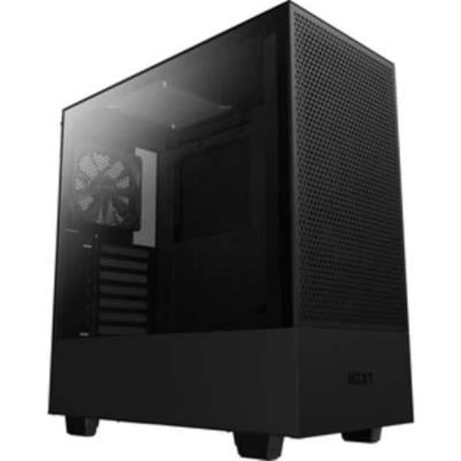 NZXT H510 Flow Matte White - Compact ATX PC Gaming Case - Tempered 