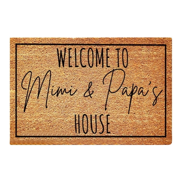 Dsscvnef Grandkids Welcome Doormat Entrance Front Door Mat for Home Bedroom Decor Non Slip Rug Decorative Accessories 24×16 Inches
