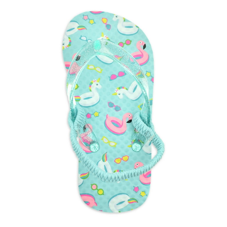 Wonder Nation Toddler Girls Printed Flip Flops Walmart
