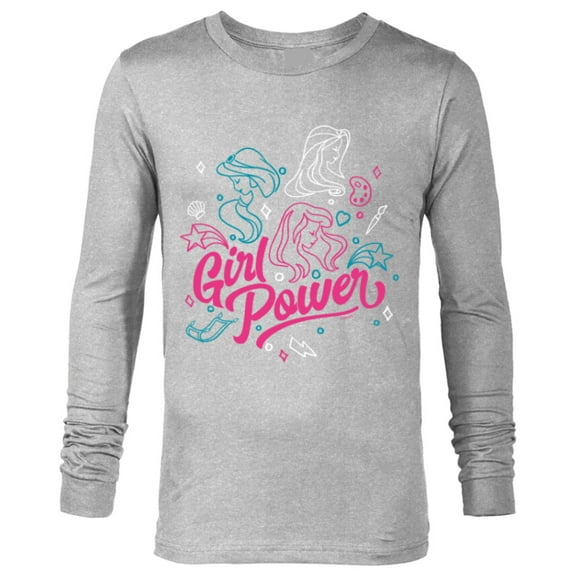 Disney Princess Jasmine Rapunzel Ariel Girl Power - Long Sleeve T-Shirt for Men - Customized-Athletic Heather