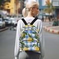thumbnail image 7 of FORMRS Mini Backpack Purse for Women Travel Daypack Casual Shoulder Bag, Light Blue Plaid, 7 of 7