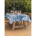thumbnail image 3 of Outdoor Tablecloth with Umbrella Hole for Patio/Picnic/Party/Camping, Nautical Coastal Waterproof Table Cloth Rectangle Table Cover Washable, Summer Ocean Anchors Rudder Retro Blue (60"x 84"), 3 of 9