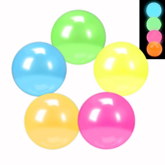 Hotpom 10Pcs Glowing Sticky Balls, Relax Fidget Toys with Adhesive Backing for Office Relax, Party Games & Emotional Release, Ceiling Stress Ball