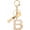 B, variant on Alphabet Initial Letter Keychain, Resin Cute Keychains with Tassel Heart Letter D Pendant Charm for Women Key Purse Handbag Backpack Bag Accessories, Beige